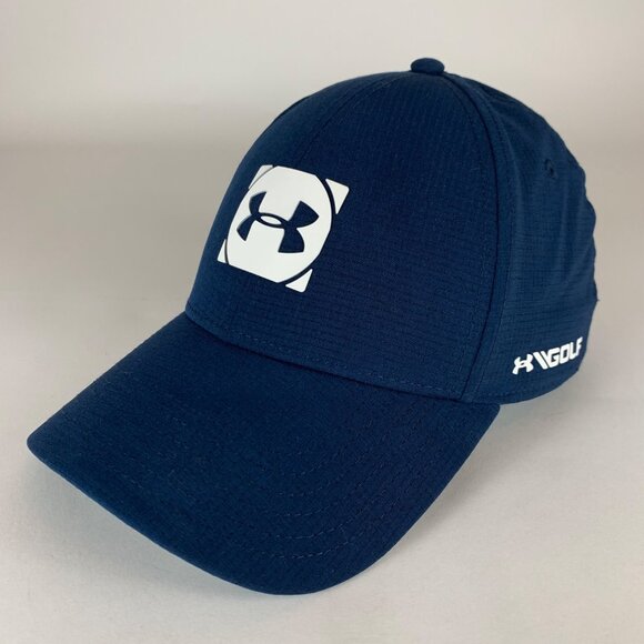 Under Armour Golf Mens Navy Blue Stretch Fitted Hat Mens L/XL - Picture 1 of 6